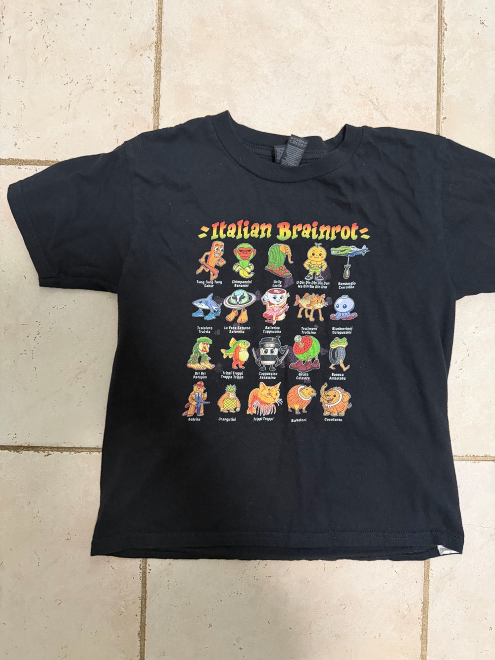 Kids Italian brain rot tshirt